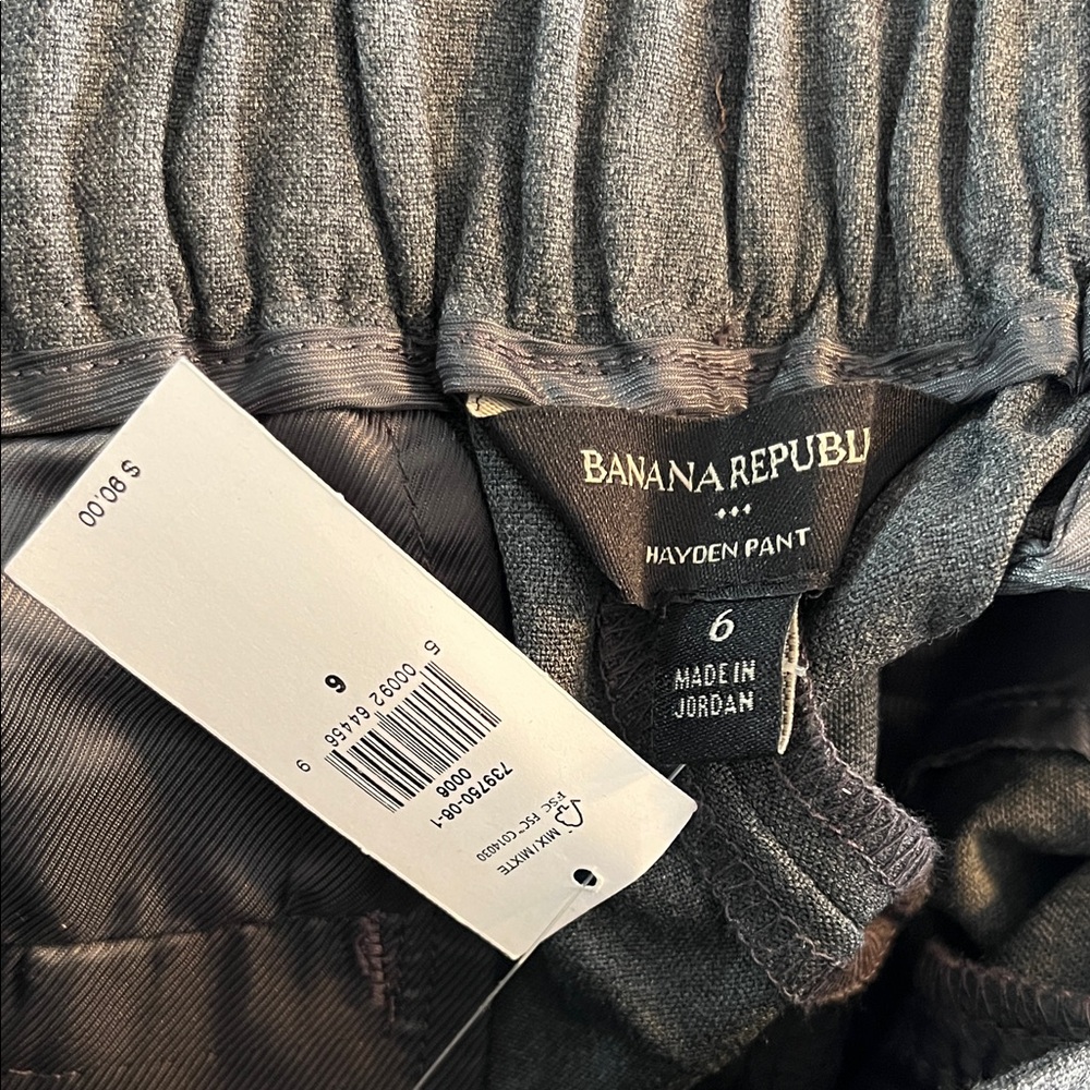 NWT Banana Republic Factory Grey Hayden Tapered Pull-On Trouser Pant - Picture 15 of 16